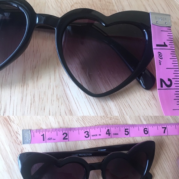 White Heart Shaped Sunglasses - Picture 8 of 8